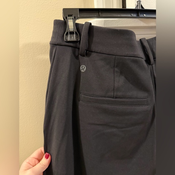 Lululemon High-Rise Daydrift Women's Black Regular Wide-Leg Trousers Pants - Picture 13 of 13